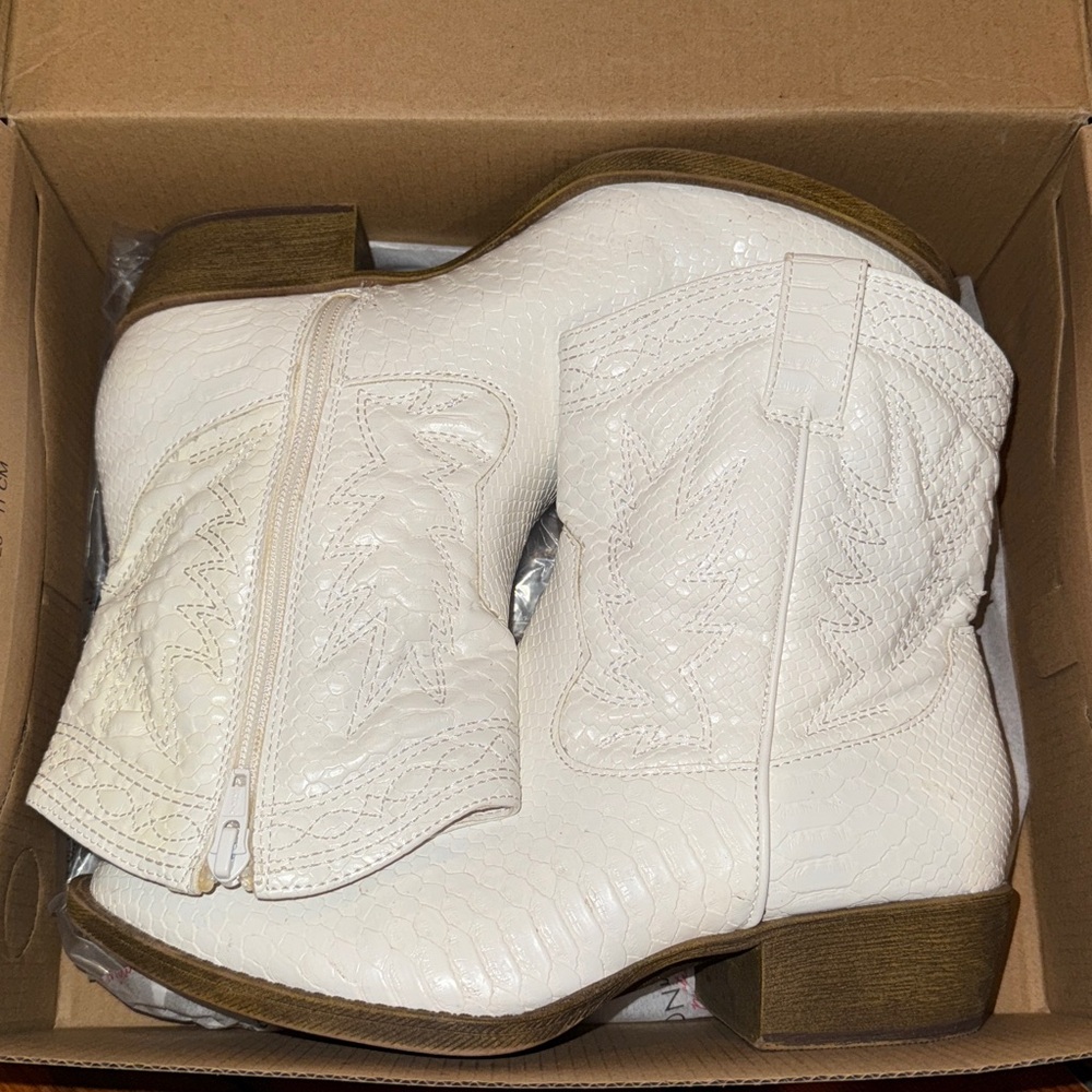 Free People White Ankle Boots